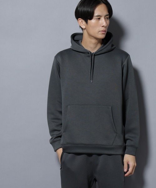 NANO universe(ナノユニバース)の「パネルダンボールフーディー 長袖(セットアップ可)(パーカー・メンズ・ブラック/グレー/オフホワイト/チャコール・S/M/L)」の6枚目の写真