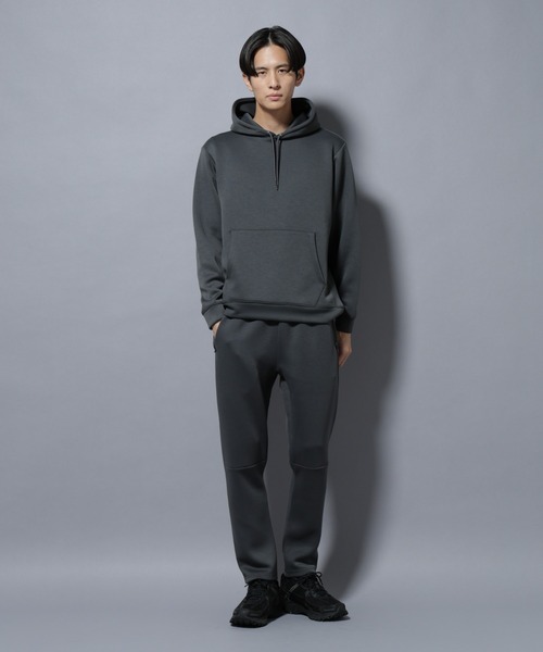 NANO universe(ナノユニバース)の「パネルダンボールフーディー 長袖(セットアップ可)(パーカー・メンズ・ブラック/グレー/オフホワイト/チャコール・S/M/L)」の9枚目の写真