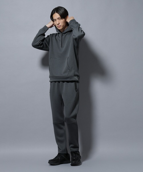 NANO universe(ナノユニバース)の「パネルダンボールフーディー 長袖(セットアップ可)(パーカー・メンズ・ブラック/グレー/オフホワイト/チャコール・S/M/L)」の10枚目の写真