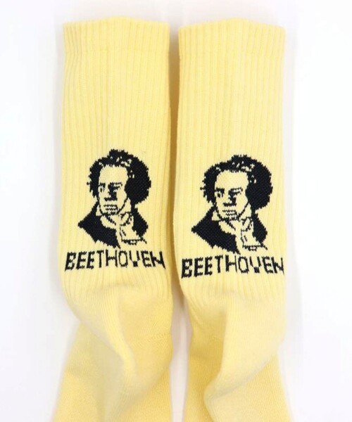 ROSTER SOX（ロスターソックス）の「【ROSTER SOX/ロスターソックス】BEETHVEN（ソックス/靴下・メンズ・オフホワイト/ライトグレー/イエロー/サックスブルー・FREE）」の4枚目の写真