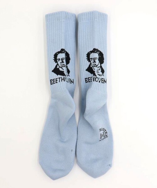 ROSTER SOX（ロスターソックス）の「【ROSTER SOX/ロスターソックス】BEETHVEN（ソックス/靴下・メンズ・オフホワイト/ライトグレー/イエロー/サックスブルー・FREE）」の13枚目の写真