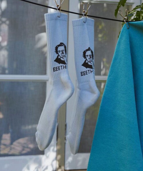 ROSTER SOX（ロスターソックス）の「【ROSTER SOX/ロスターソックス】BEETHVEN（ソックス/靴下・メンズ・オフホワイト/ライトグレー/イエロー/サックスブルー・FREE）」の18枚目の写真