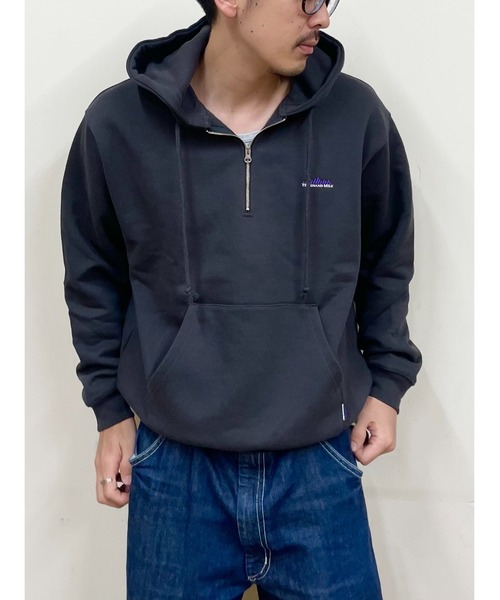 THOUSAND MILE（サウザンドマイル）の「THOUSAND MILE/サウザンドマイル　ハーフジップパーカー　HALF ZIP PARKER（パーカー・メンズ・ベージュ/ブラック/チャコールグレー・L/S/M）」の21枚目の写真