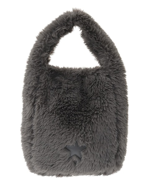 CONVERSE TOKYO(コンバーストウキョウ)の「ONE HANDLE FUR TOTE BAG(トートバッグ・レディース・ブラック/ベージュ/チャコールグレー・FREE)」の3枚目の写真