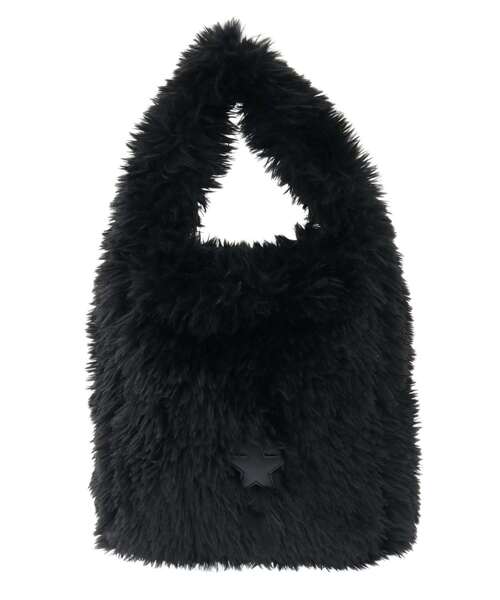 CONVERSE TOKYO(コンバーストウキョウ)の「ONE HANDLE FUR TOTE BAG(トートバッグ・レディース・ブラック/ベージュ/チャコールグレー・FREE)」の2枚目の写真