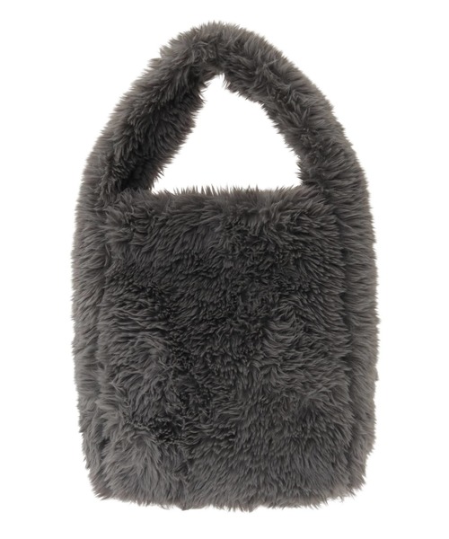 CONVERSE TOKYO(コンバーストウキョウ)の「ONE HANDLE FUR TOTE BAG(トートバッグ・レディース・ブラック/ベージュ/チャコールグレー・FREE)」の7枚目の写真