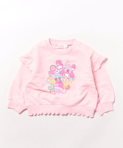 sanrio(サンリオ)の「サンリオ フリルトレーナー 1037K(スウェット・キッズ・パープル/その他24/その他25/ターコイズブルー・130cm/140cm/80cm/90cm/110cm/100cm/120cm)」の4枚目の写真