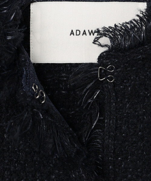 ADAWAS（アダワズ）の「ADAWAS | 〈別注〉ツイードニット ジャケット WOMEN（カーディガン/ボレロ・レディース・レッド/ネイビー・ONE）」の10枚目の写真