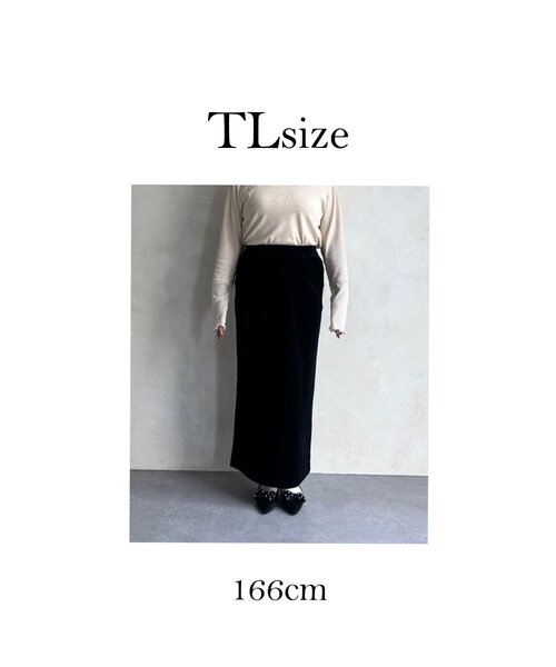 prose verse（プロズヴェール）の「ストレッチベロアナロースカート（スカート・レディース・ブラック・MEDIUM/LARGE/PM/PL/TM/TL）」の8枚目の写真