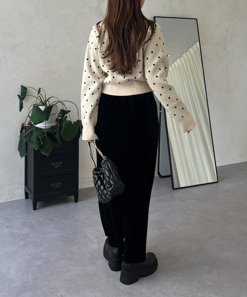 prose verse（プロズヴェール）の「ストレッチベロアナロースカート（スカート・レディース・ブラック・MEDIUM/LARGE/PM/PL/TM/TL）」の21枚目の写真