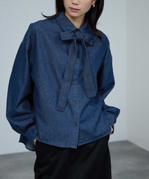Mac-House | milli de l'air デニムボウタイシャツ(シャツ/ブラウス)