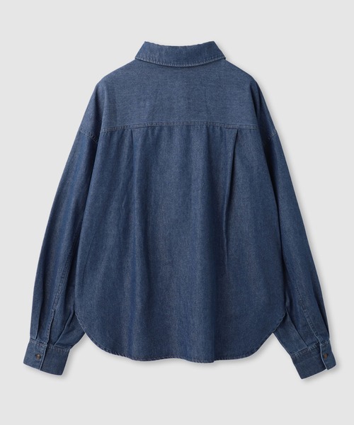 Mac-House（マックハウス）の「milli de l'air デニムボウタイシャツ（シャツ/ブラウス・レディース・ネイビー/ブルー・M）」の16枚目の写真