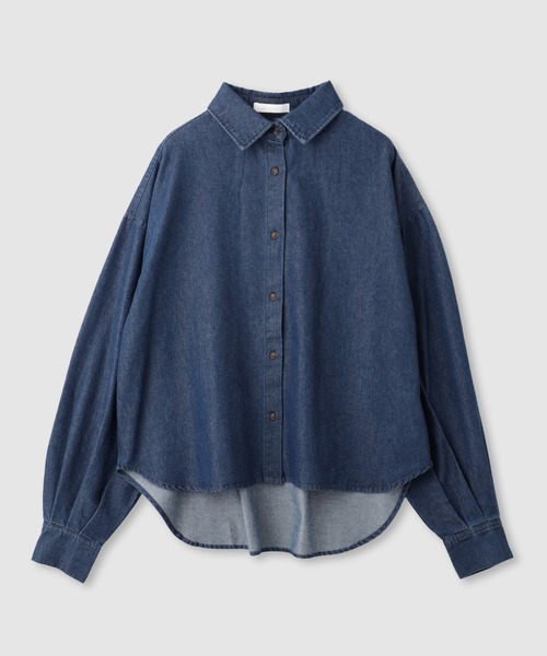 Mac-House（マックハウス）の「milli de l'air デニムボウタイシャツ（シャツ/ブラウス・レディース・ネイビー/ブルー・M）」の17枚目の写真