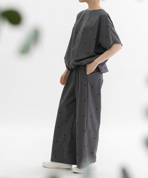 nop de nod（ノップドゥノッド）の「トロフロッキーpolkaイージーワイドパンツ（その他パンツ・レディース・スミクロ/ダークグレー/ブラック・M）」の5枚目の写真
