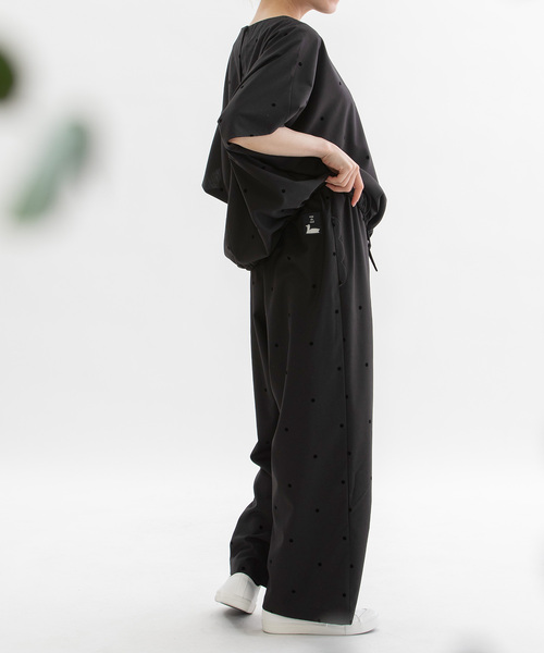 nop de nod（ノップドゥノッド）の「トロフロッキーpolkaイージーワイドパンツ（その他パンツ・レディース・スミクロ/ダークグレー/ブラック・M）」の13枚目の写真