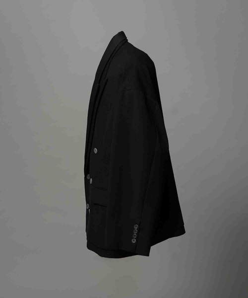 MAISON SPECIAL(メゾンスペシャル)の「《UNISEX》Prime-Over Layering Double Breasted Tailored Jacket/プライムオーバーレイヤリングダブルブレストテーラードジャケット【MAISON SPECIAL/メゾンスペシャル】(テーラードジャケット・メンズ・ブラック/チャコールグレー・0/1/2)」の14枚目の写真