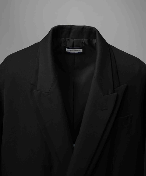 MAISON SPECIAL(メゾンスペシャル)の「《UNISEX》Prime-Over Layering Double Breasted Tailored Jacket/プライムオーバーレイヤリングダブルブレストテーラードジャケット【MAISON SPECIAL/メゾンスペシャル】(テーラードジャケット・メンズ・ブラック/チャコールグレー・0/1/2)」の12枚目の写真