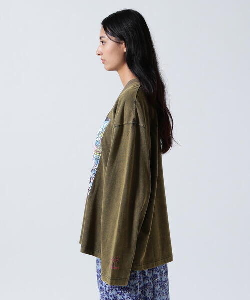 ANNA SUI NYC（アナ スイ エヌ ワイ シー）の「ANNA SUI NYC/アナ スイ エヌワイシー/『×寺田てら』TERAビッグロングスリーブ/15211343（Tシャツ/カットソー・レディース・ブラック/パープル・F）」の13枚目の写真