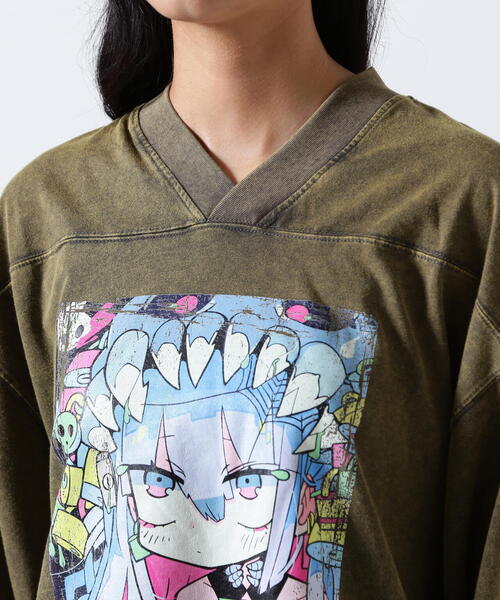 ANNA SUI NYC（アナ スイ エヌ ワイ シー）の「ANNA SUI NYC/アナ スイ エヌワイシー/『×寺田てら』TERAビッグロングスリーブ/15211343（Tシャツ/カットソー・レディース・ブラック/パープル・F）」の15枚目の写真