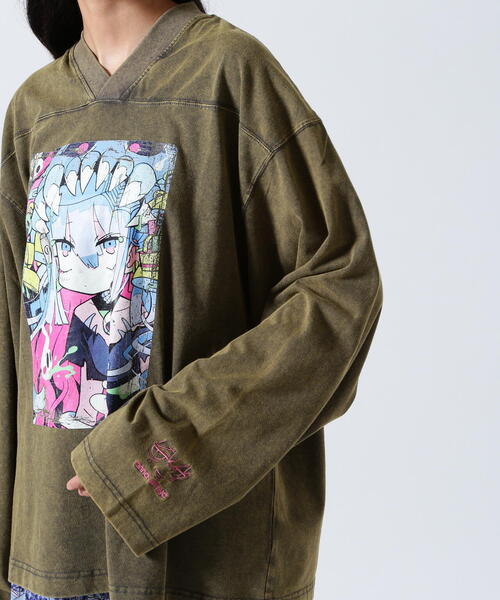 ANNA SUI NYC（アナ スイ エヌ ワイ シー）の「ANNA SUI NYC/アナ スイ エヌワイシー/『×寺田てら』TERAビッグロングスリーブ/15211343（Tシャツ/カットソー・レディース・ブラック/パープル・F）」の16枚目の写真