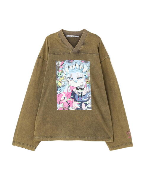 ANNA SUI NYC（アナ スイ エヌ ワイ シー）の「ANNA SUI NYC/アナ スイ エヌワイシー/『×寺田てら』TERAビッグロングスリーブ/15211343（Tシャツ/カットソー・レディース・ブラック/パープル・F）」の18枚目の写真