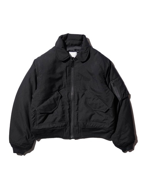 made in standard （メイドインスタンダード）の「MADE IN STANDARD メイドインスタンダード / QUILT LINED BLACK CWU-45P（ミリタリージャケット・メンズ・ブラック/ブラック系1/レオパード・MEDIUM/LARGE）」の2枚目の写真