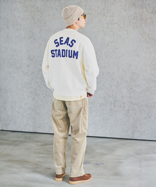 BAYFLOW（ベイフロー）の「刺繍ロゴニットプルオーバー（ニット/セーター・メンズ・ネイビー/ブラウン/オフホワイト・MEDIUM/LARGE）」の16枚目の写真