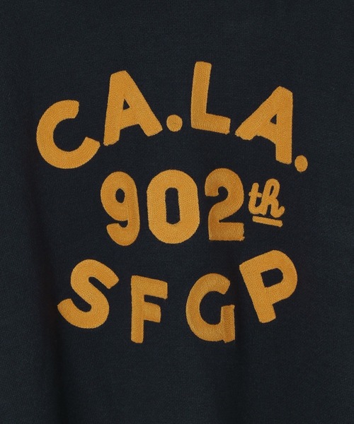 BAYFLOW（ベイフロー）の「刺繍ロゴニットプルオーバー（ニット/セーター・メンズ・ネイビー/ブラウン/オフホワイト・MEDIUM/LARGE）」の7枚目の写真