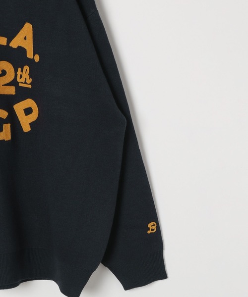 BAYFLOW（ベイフロー）の「刺繍ロゴニットプルオーバー（ニット/セーター・メンズ・ネイビー/ブラウン/オフホワイト・MEDIUM/LARGE）」の11枚目の写真