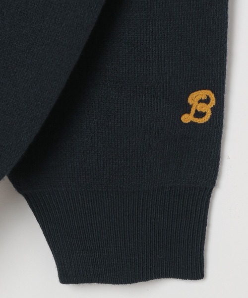 BAYFLOW（ベイフロー）の「刺繍ロゴニットプルオーバー（ニット/セーター・メンズ・ネイビー/ブラウン/オフホワイト・MEDIUM/LARGE）」の12枚目の写真