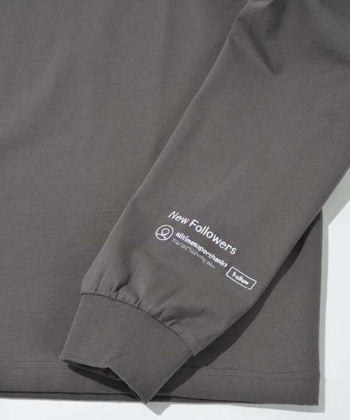 SUPERTHANKS（スーパーサンクス）の「袖刺繍ベーシック ロングTシャツ/SBY Embroidery L/S T-shirt（Tシャツ/カットソー・メンズ・ホワイト/チャコールグレー/ブラック・S/M/L）」の5枚目の写真