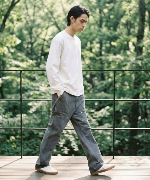 SUPERTHANKS（スーパーサンクス）の「袖刺繍ベーシック ロングTシャツ/SBY Embroidery L/S T-shirt（Tシャツ/カットソー・メンズ・ホワイト/チャコールグレー/ブラック・S/M/L）」の15枚目の写真
