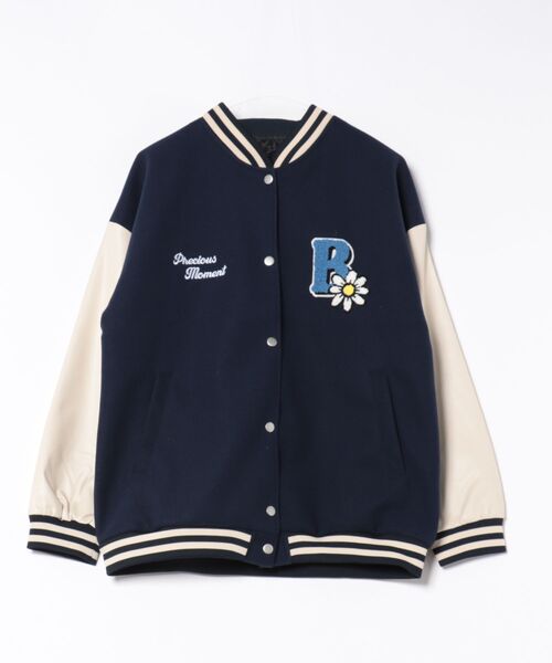 即完売したスタジャン☆早い者勝ち！新品未使用 セール】《サガラ刺繍フラワー×ロゴ》レディース スタジャン