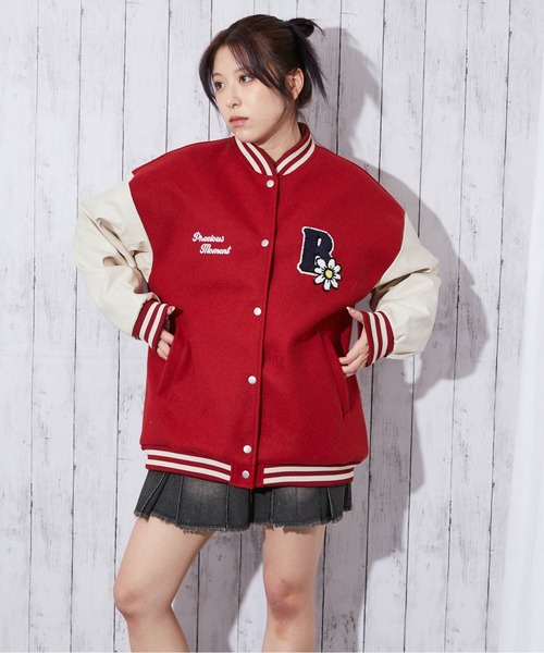 NOUGAT SUGAR co.LTD レディース 女性用 スタジャン 赤 刺繍 NOUGAT SUGAR co.LTD レディース 女性用 スタジャン 赤 刺繍 楽天市場
