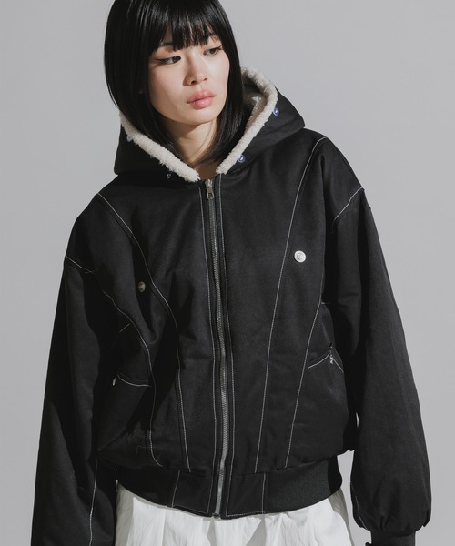 ファー取り外し可能】N2B-Style Faux Fur Hooded Blouson / N2B風