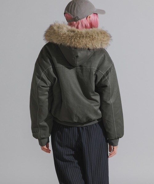 セール】【ファー取り外し可能】N2B-Style Faux Fur Hooded Blouson