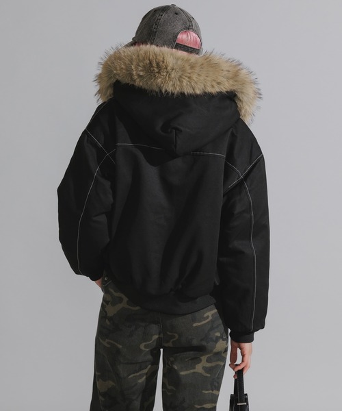 ファー取り外し可能】N2B-Style Faux Fur Hooded Blouson / N2B風