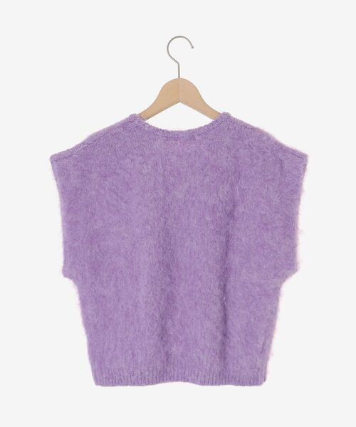 le.coeur blanc（ルクールブラン）の「《WEB限定アイテム》ソフトシャギーニットベスト（ベスト・レディース・ブラウン/パープル/ブルー/オレンジ/オフホワイト・38）」の9枚目の写真