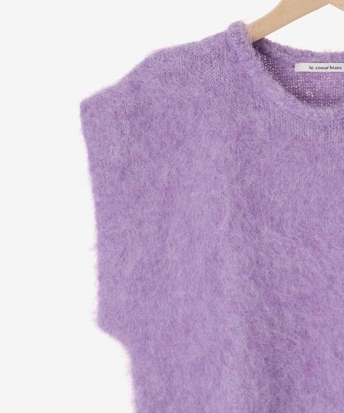 le.coeur blanc（ルクールブラン）の「《WEB限定アイテム》ソフトシャギーニットベスト（ベスト・レディース・ブラウン/パープル/ブルー/オレンジ/オフホワイト・38）」の11枚目の写真