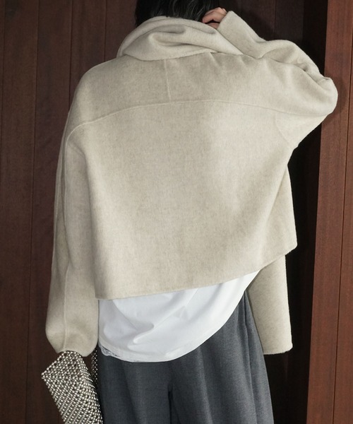 chuclla（チュクラ）の「ショートスタンドカラー クロスコート chw25a110（その他アウター・レディース・アイボリー・S/M）」の10枚目の写真