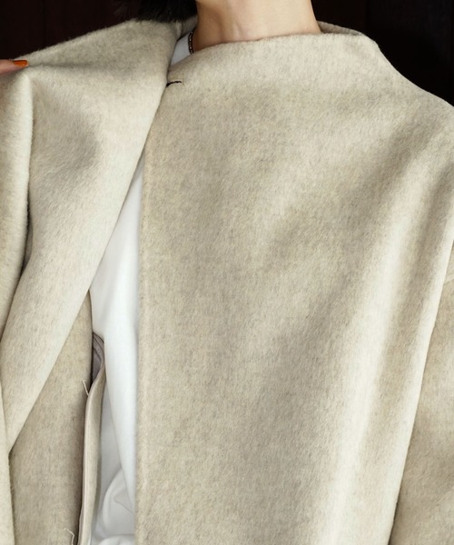 chuclla（チュクラ）の「ショートスタンドカラー クロスコート chw25a110（その他アウター・レディース・アイボリー・S/M）」の14枚目の写真