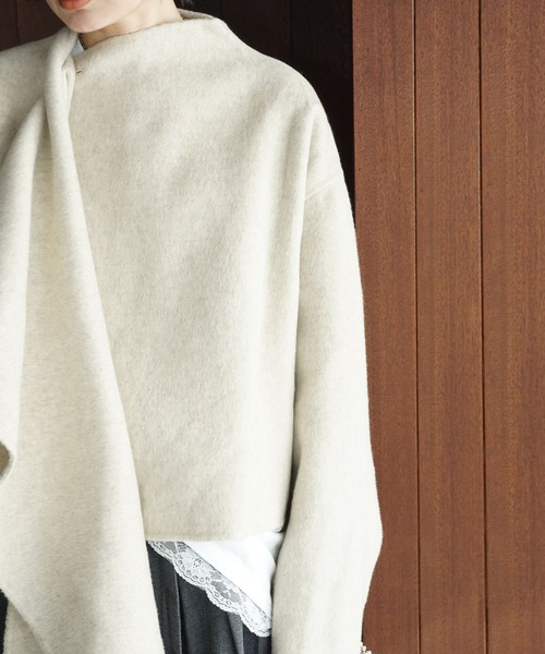 chuclla（チュクラ）の「ショートスタンドカラー クロスコート chw25a110（その他アウター・レディース・アイボリー・S/M）」の16枚目の写真