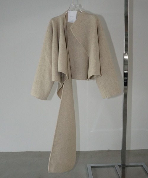 chuclla（チュクラ）の「ショートスタンドカラー クロスコート chw25a110（その他アウター・レディース・アイボリー・S/M）」の3枚目の写真