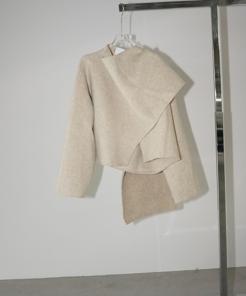 chuclla（チュクラ）の「ショートスタンドカラー クロスコート chw25a110（その他アウター・レディース・アイボリー・S/M）」の4枚目の写真