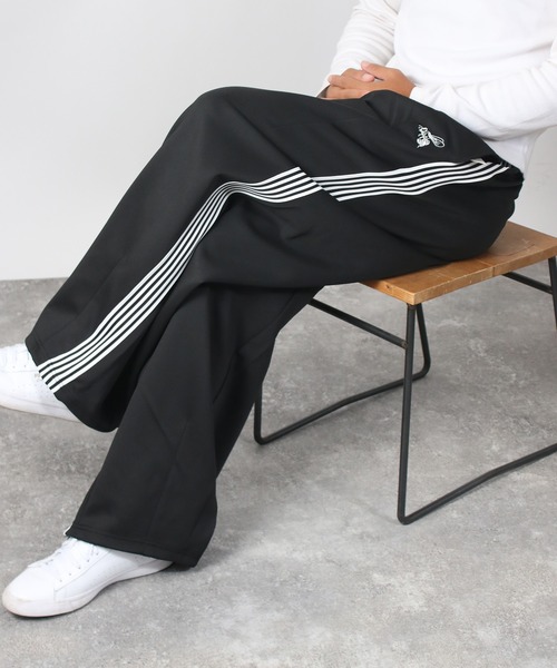 NYLAUS(ナイラス)の「【Nylaus】蜂刺繍 ライントラック ワイドパンツ バルーンパンツ ジャージ ユニセックス(その他パンツ・メンズ・アイボリー/ブラック/ブラウン・M/L)」の19枚目の写真