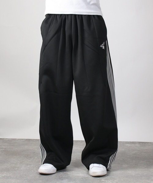 NYLAUS(ナイラス)の「【Nylaus】蜂刺繍 ライントラック ワイドパンツ バルーンパンツ ジャージ ユニセックス(その他パンツ・メンズ・アイボリー/ブラック/ブラウン・M/L)」の20枚目の写真