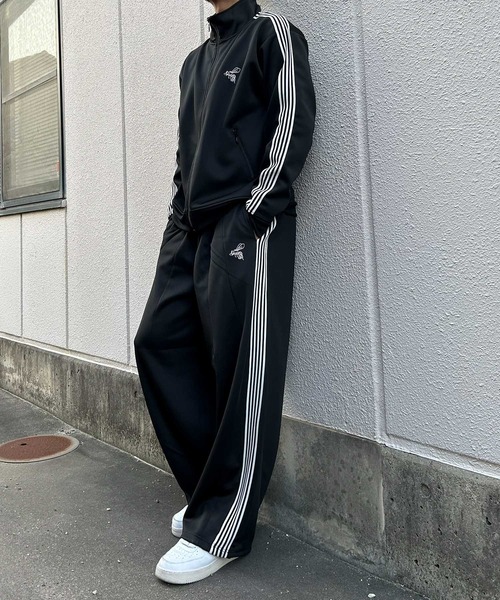 NYLAUS（ナイラス）の「【Nylaus】蜂刺繍 ライントラック ワイドパンツ バルーンパンツ ジャージ セットアップ対応 ユニセックス（その他パンツ・メンズ・ブラウン/ブラック/アイボリー・L/M）」の20枚目の写真