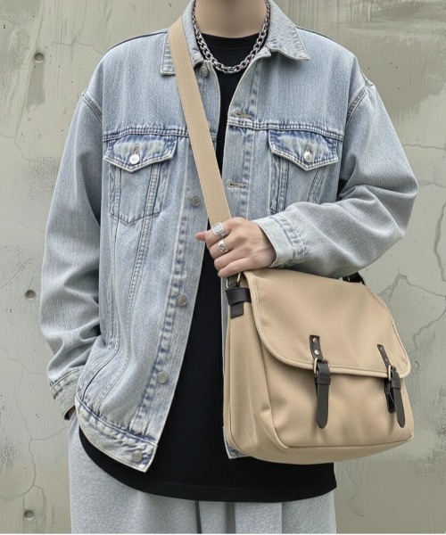 Burner(バーナー)の「【OKUOKU 0909】ヴィンテージ風キャンバス調 ショルダーバッグ oku-bag-13-21【RBTS】(ショルダーバッグ・レディース・ブラック/ベージュ/グレー/ブラウン・FREE)」の12枚目の写真
