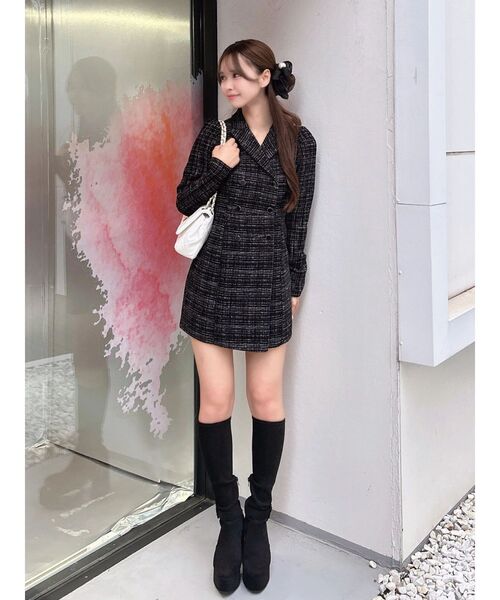 EATME（イートミー）の「ポイントフェイクパールオーガンジーシュシュ（シュシュ・レディース・ブラック・FREE）」の8枚目の写真