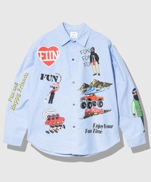 go slow caravan | MODEM DESIGN/モデムデザイン L/S 総柄おじさんシャツ(シャツ/ブラウス)